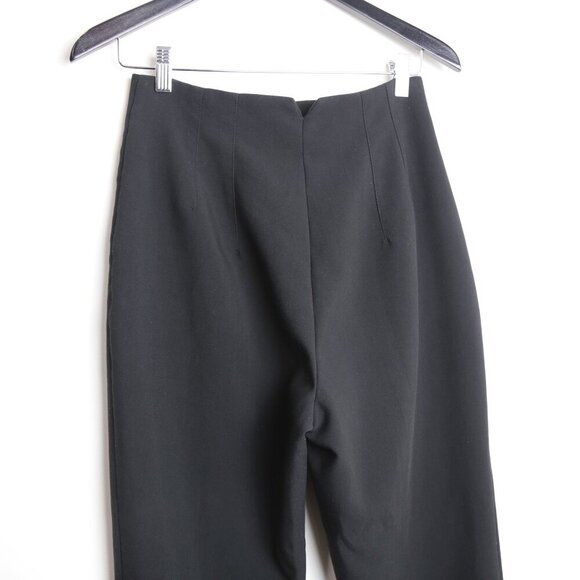 Zara Black Smart Carrot Cutter Tapered Trousers High Waisted Pants Size Medium - Picture 6 of 8